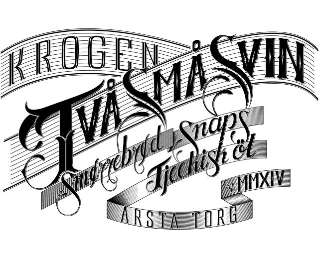 Läckra kombinationer på Två Små Svin logotyp