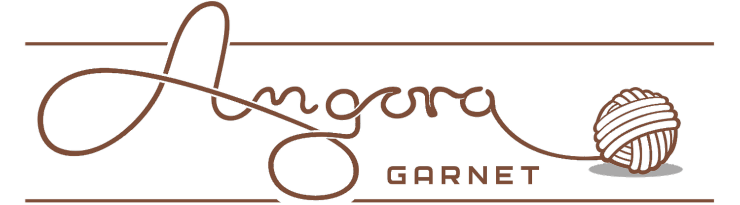 Garn och design för stickning logotyp