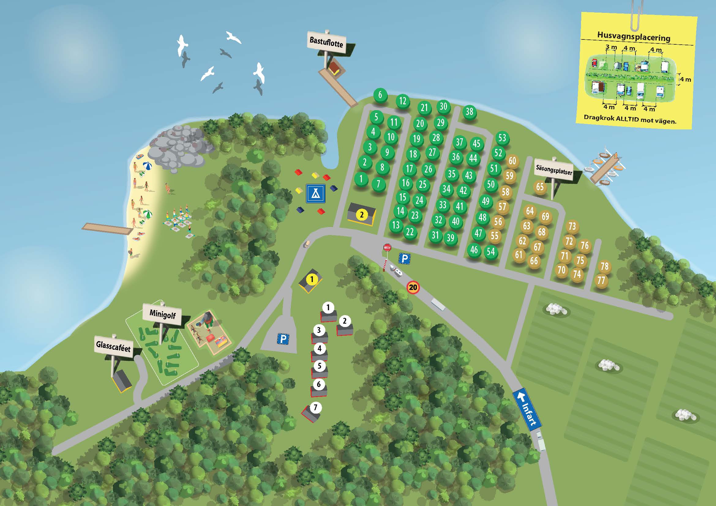 Vackert belägen camping strax utanför stadskärnan i Alingsås bild 3