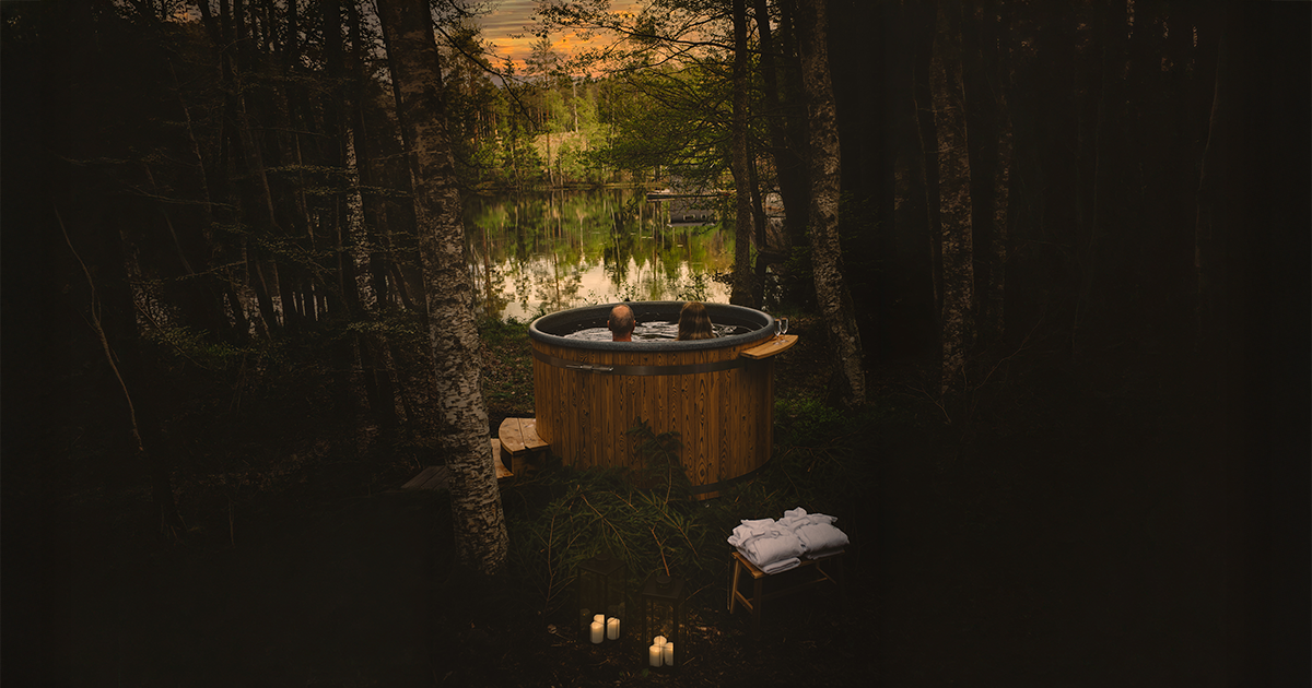 Njut av lugnet i flytande hotellrum med egen badtunna
