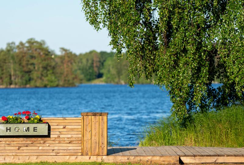Camping vid Helgasjön med sjöutsikt nära Växjö